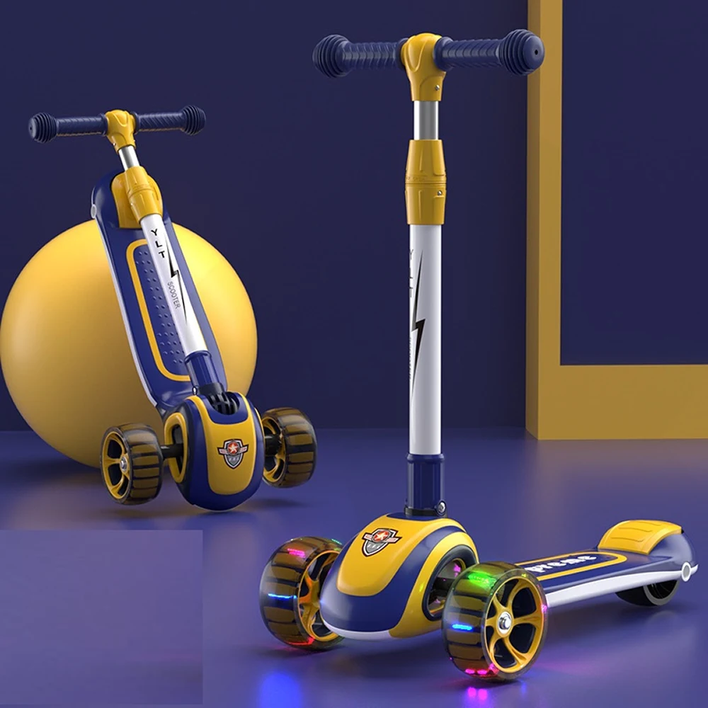 Trotinetă pentru copii cu 3 roți luminoase, muzică și lumini, albastru, RTM Scooter (51801) [1]