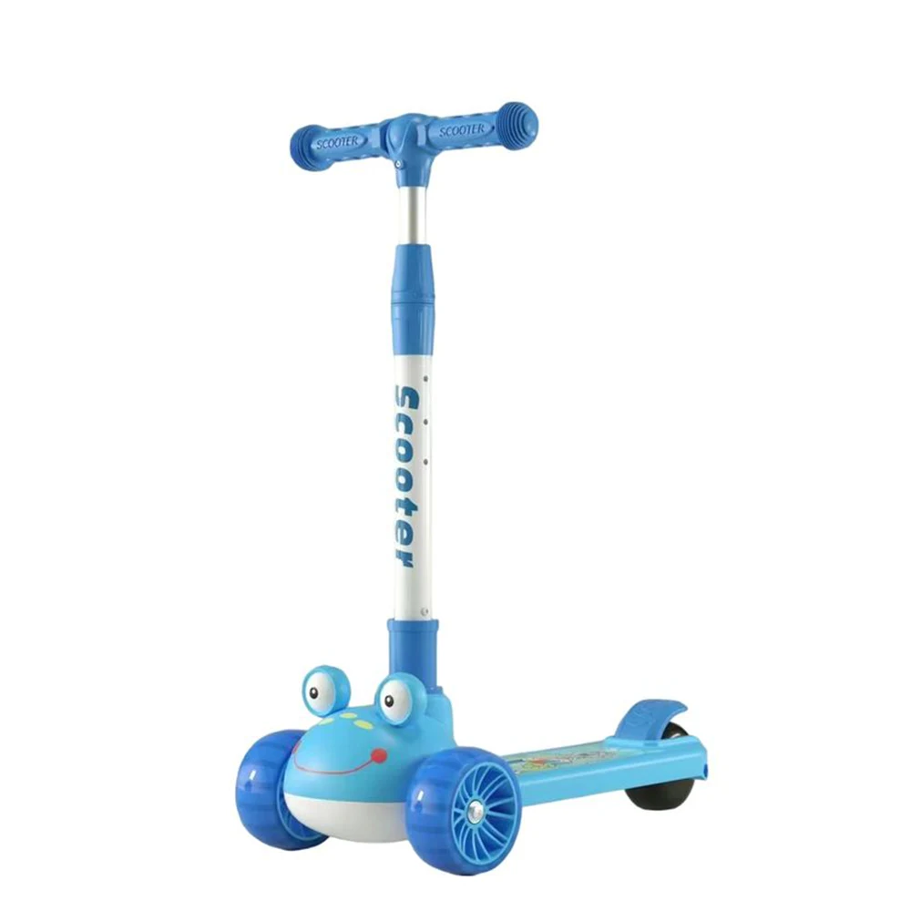 Trotinete cu 3 roți - Trotinetă pentru copii cu 3 roți luminoase, muzică și lumini, albastru, RTM Scooter (76993)