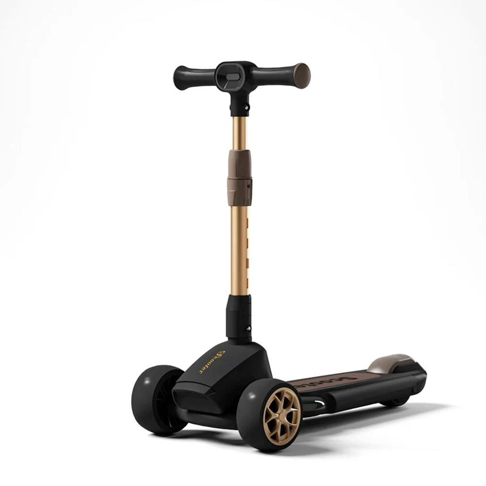 Trotinete cu 3 roți - Trotinetă pentru copii cu 3 roți luminoase, muzică și lumini, negru, RTM Scooter (79694)