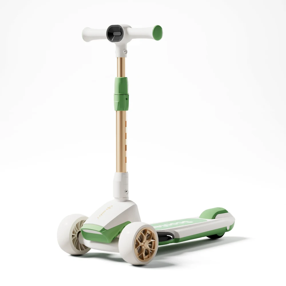 Trotinete pentru copii - Trotinetă pentru copii cu 3 roți luminoase, muzică și lumini, verde, RTM Scooter (81063)