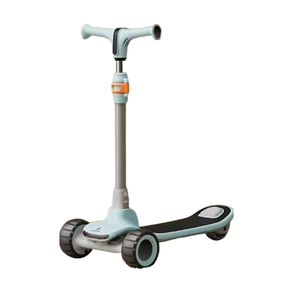 Trotinete cu 3 roți - Trotinetă pentru copii cu 3 roți luminoase, platformă cu muzică și lumini, iluminare spate, albastru, RTM Scooter (76624)