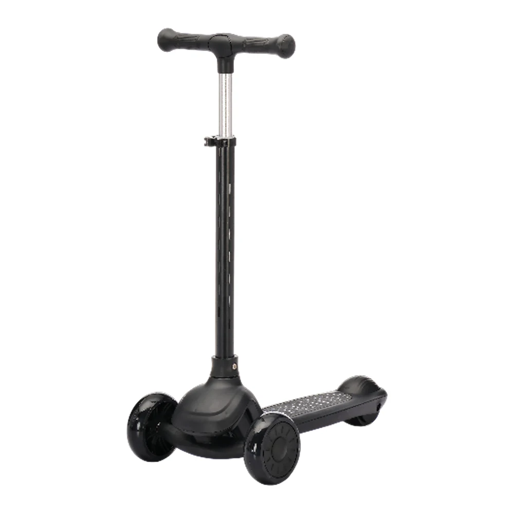 Trotinete pentru copii - Trotinetă pentru copii cu 3 roți luminoase, platformă și ghidon cu lumini, negru, RTM Scooter (43398)