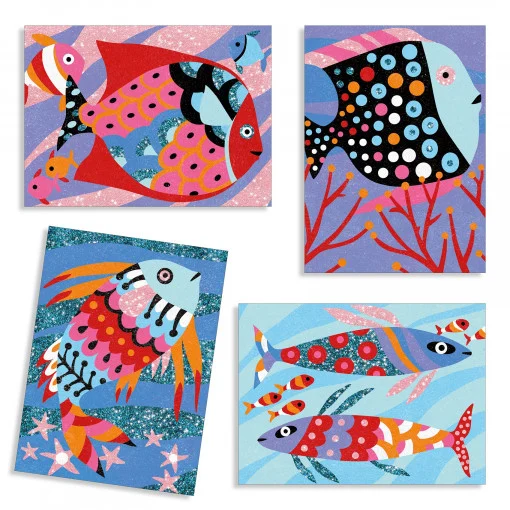 Atelier creativ cu nisip colorat Pesti stralucitori, Djeco [2]