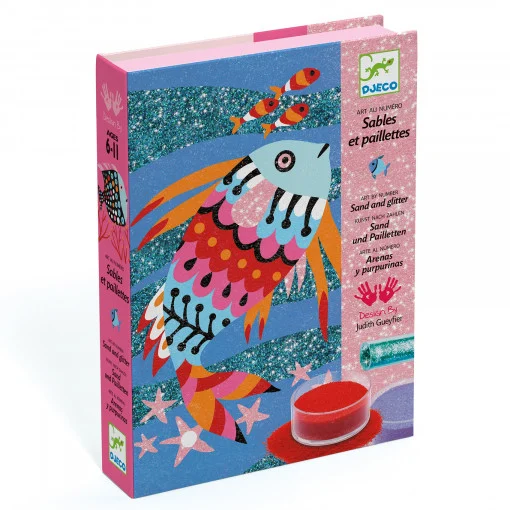 Atelier creativ cu nisip colorat Pesti stralucitori, Djeco [5]