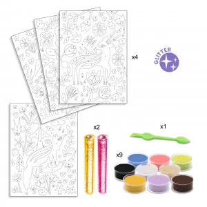 Atelier creativ cu nisip si sclipici Padurea fermecata, Djeco [4]