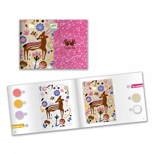 Atelier creativ cu nisip si sclipici Padurea fermecata, Djeco [3]
