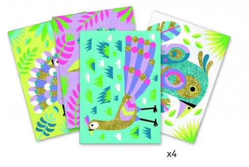 Atelier creativ cu nisip si sclipici Pasari, Djeco [4]