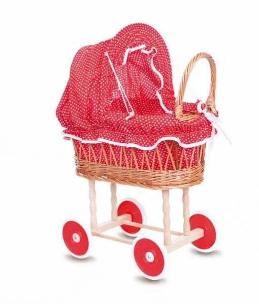 Carucior pentru papusi, husa rosie cu buline, Egmont Toys [1]