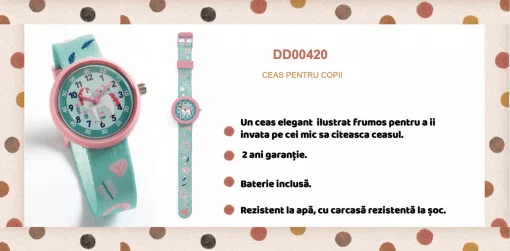 Ceas de mana Pasiune pentru cai, Djeco [4]
