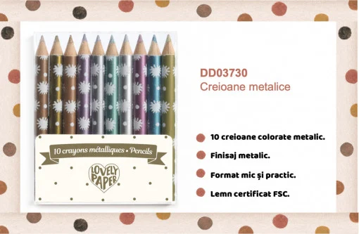Creioane colorate metalice Chic, Djeco [2]