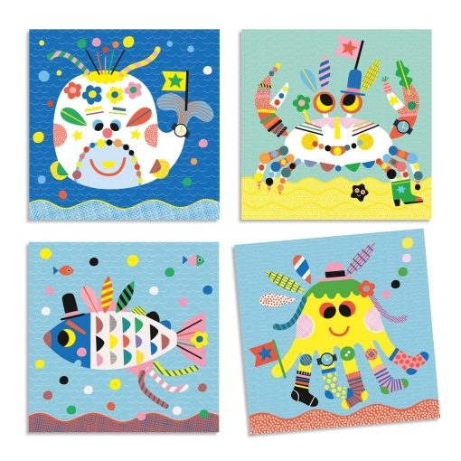 Joc creativ colaje Creaturi marine, Djeco [5]