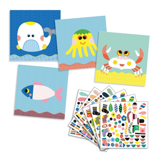 Joc creativ colaje Creaturi marine, Djeco [4]