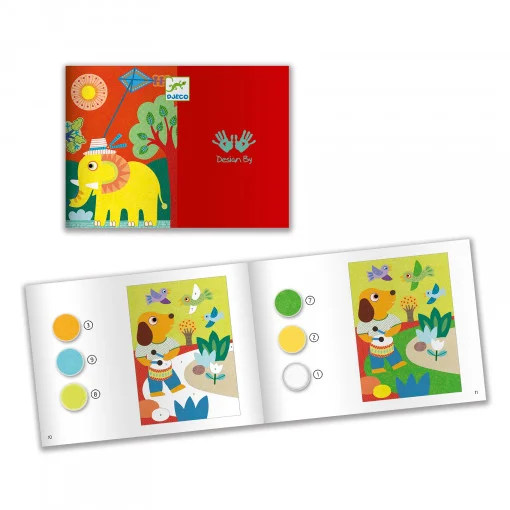Joc creativ cu nisip colorat Animale jucause, Djeco [4]