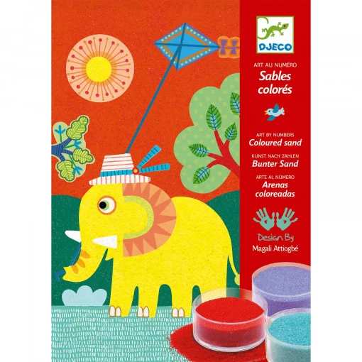 Joc creativ cu nisip colorat Animale jucause, Djeco [1]