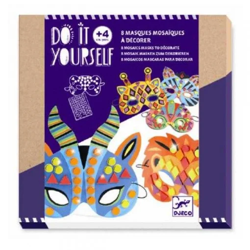 Joc creativ DIY Masti animale din jungla, Djeco [3]