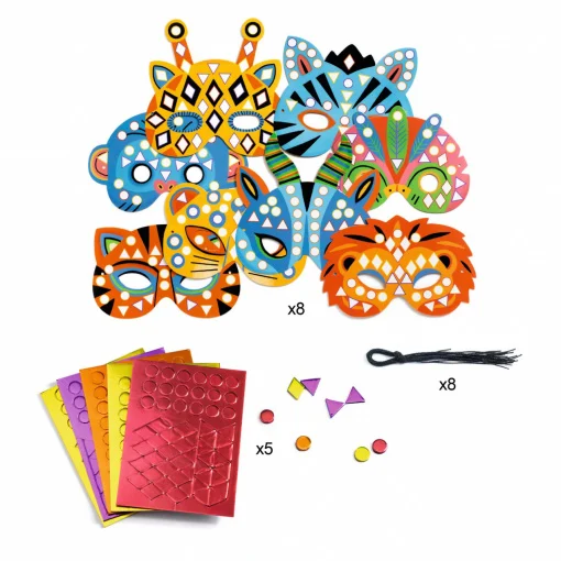 Joc creativ DIY Masti animale din jungla, Djeco [2]