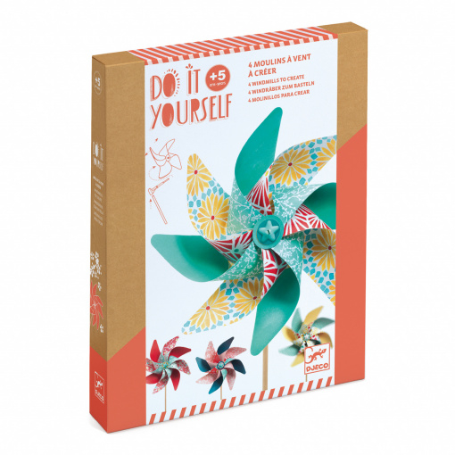 Joc creativ DIY Moristi de vant model cu flori, Djeco [6]