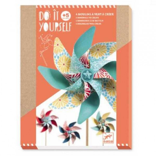 Joc creativ DIY Moristi de vant model cu flori, Djeco [1]
