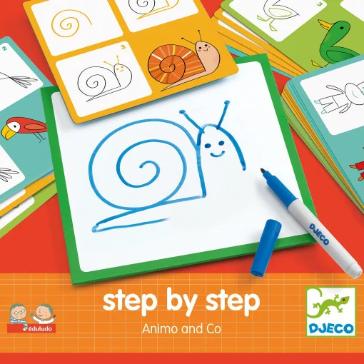 Joc Eduludo Deseneaza pas cu pas animalute, Djeco [1]