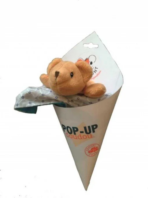 Jucarie din textil pentru bebe, elefant pop-up, Egmont Toys [2]
