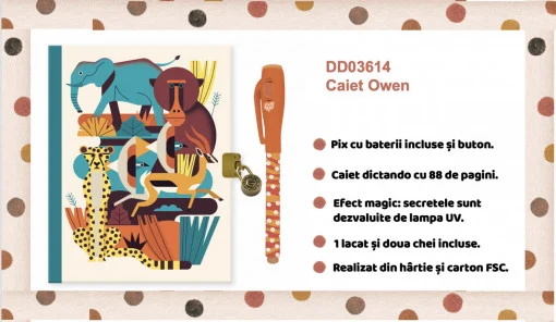 Jurnal secret cu pix magic Owen, Djeco [2]