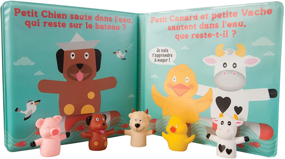 LUDI Set de baie carte si marionete pentru degete [1]