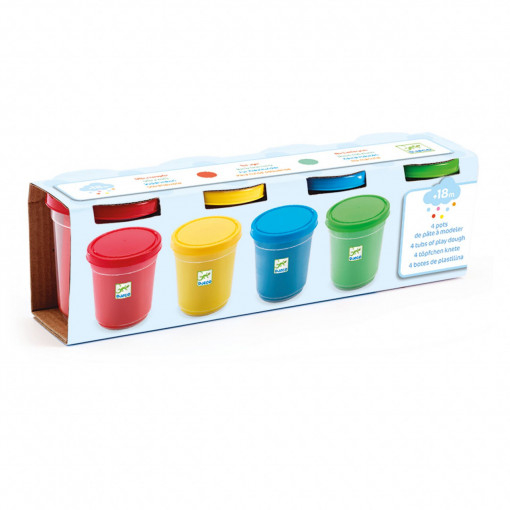 Plastilina 4 tuburi culori clasice, Djeco [2]