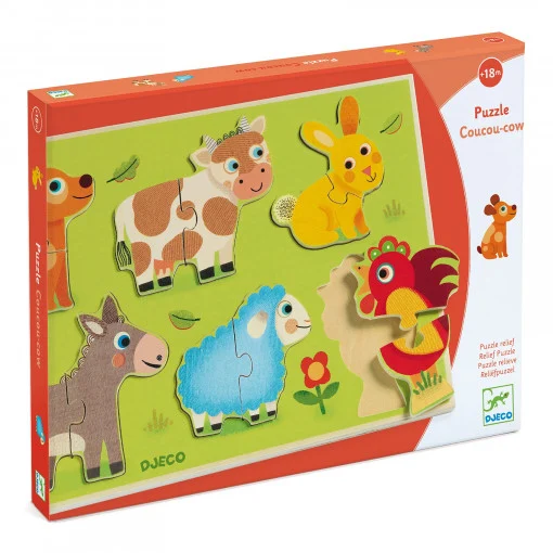 Puzzle din lemn Coucou, Djeco [2]