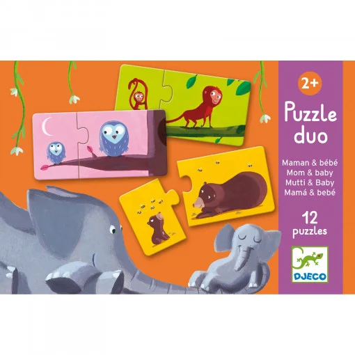 Puzzle duo Mama si puiul, Djeco [1]