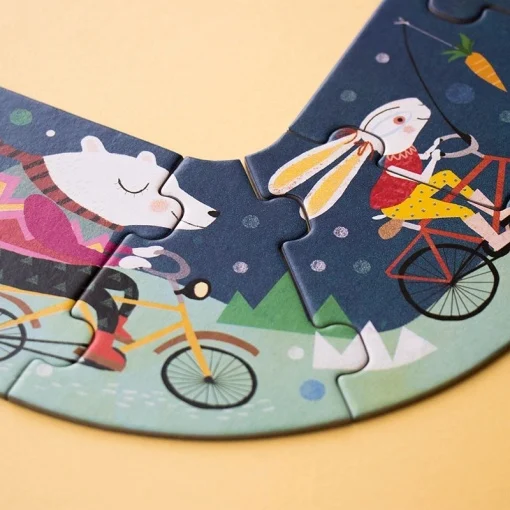 Puzzle gigant Drumul lung cu bicicleta, Londji [5]