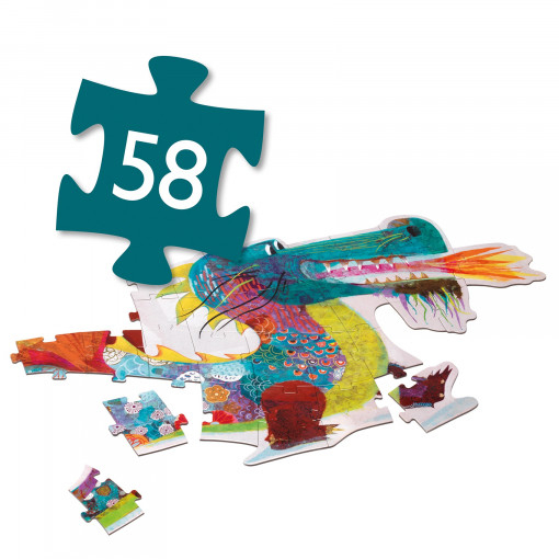 Puzzle gigant Leon dragonul, Djeco [4]
