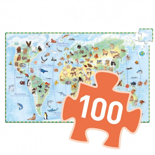 Puzzle observatie Animalele lumii, Djeco [2]
