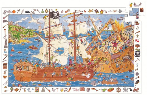 Puzzle observatie In jurul lumii, Djeco [1]