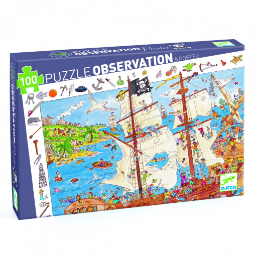 Puzzle observatie In jurul lumii, Djeco [2]