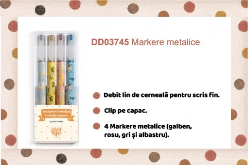 Set 4 markere metalice, Djeco [2]