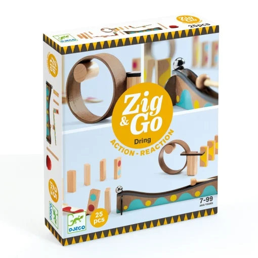 Set de constructie trasee Zig & Go Dring 25 piese, Djeco [5]