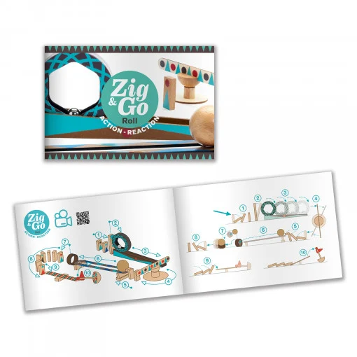 Set de constructie trasee Zig & Go Roll 28 piese, Djeco [4]