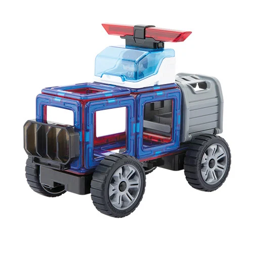 Set magnetic de construit- Magformers, masini de interventie [4]