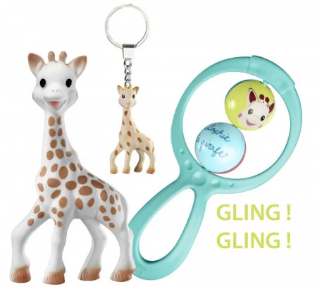 Vulli Set cadou Girafa Sophie, zornaitoare"Swing" si breloc [5]