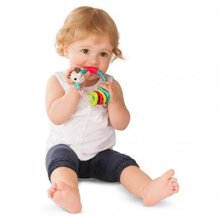 Zornaitoare multi-texturata Girafa Sophie, multicolora [3]