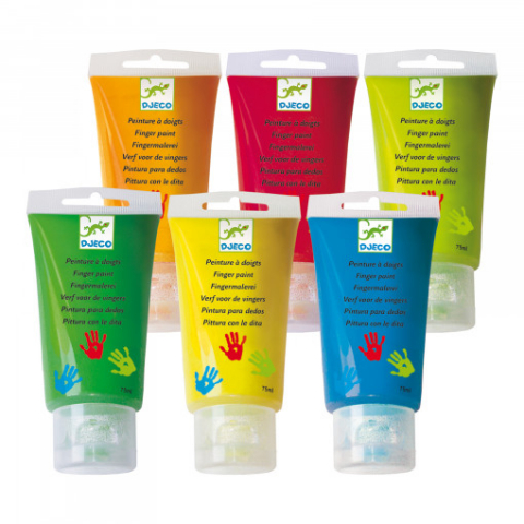 Acuarele 6 culori pentru pictat cu mana, Djeco [1]