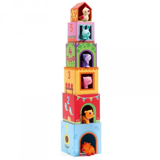 JUCARII COPII  - Joc de construit Topanifarm, Djeco