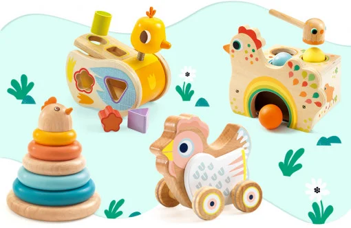 JUCARII COPII  - Jucarie Montessori Turn puisor, Djeco