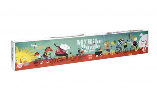 Puzzle - Puzzle gigant Drumul lung cu bicicleta, Londji