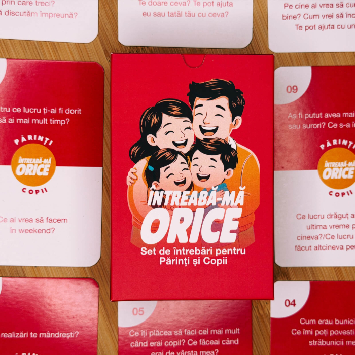 Joc de cărți Întreabă-mă orice - Set de întrebări pentru Părinți și Copii [2]