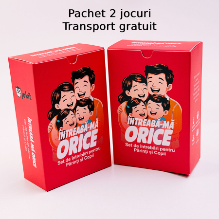 Jocuri - Pachet 2 jocuri Întreabă-mă orice - Set de întrebări pentru Părinți și Copii