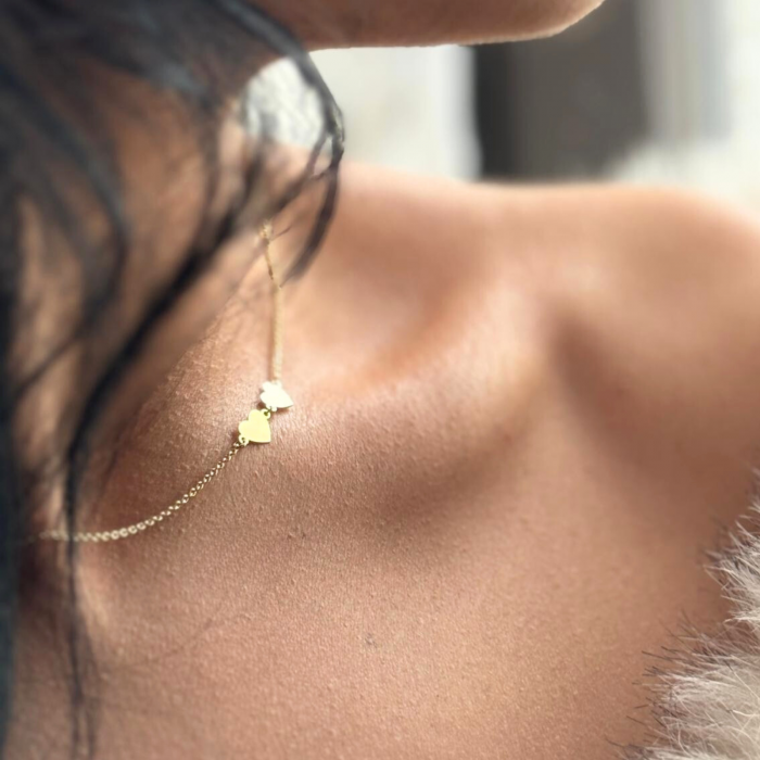 Colier ,,Connected Hearts'' din Aur galben 14K [3]