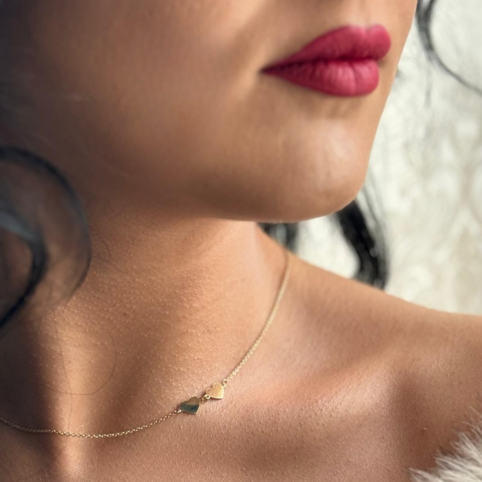 Colier ,,Connected Hearts'' din Aur galben 14K [2]