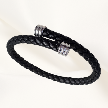 Cadouri pentru Ea - Bratara piele unisex Black Ice