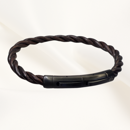 Bratara impletita din piele Dark Ember [1]